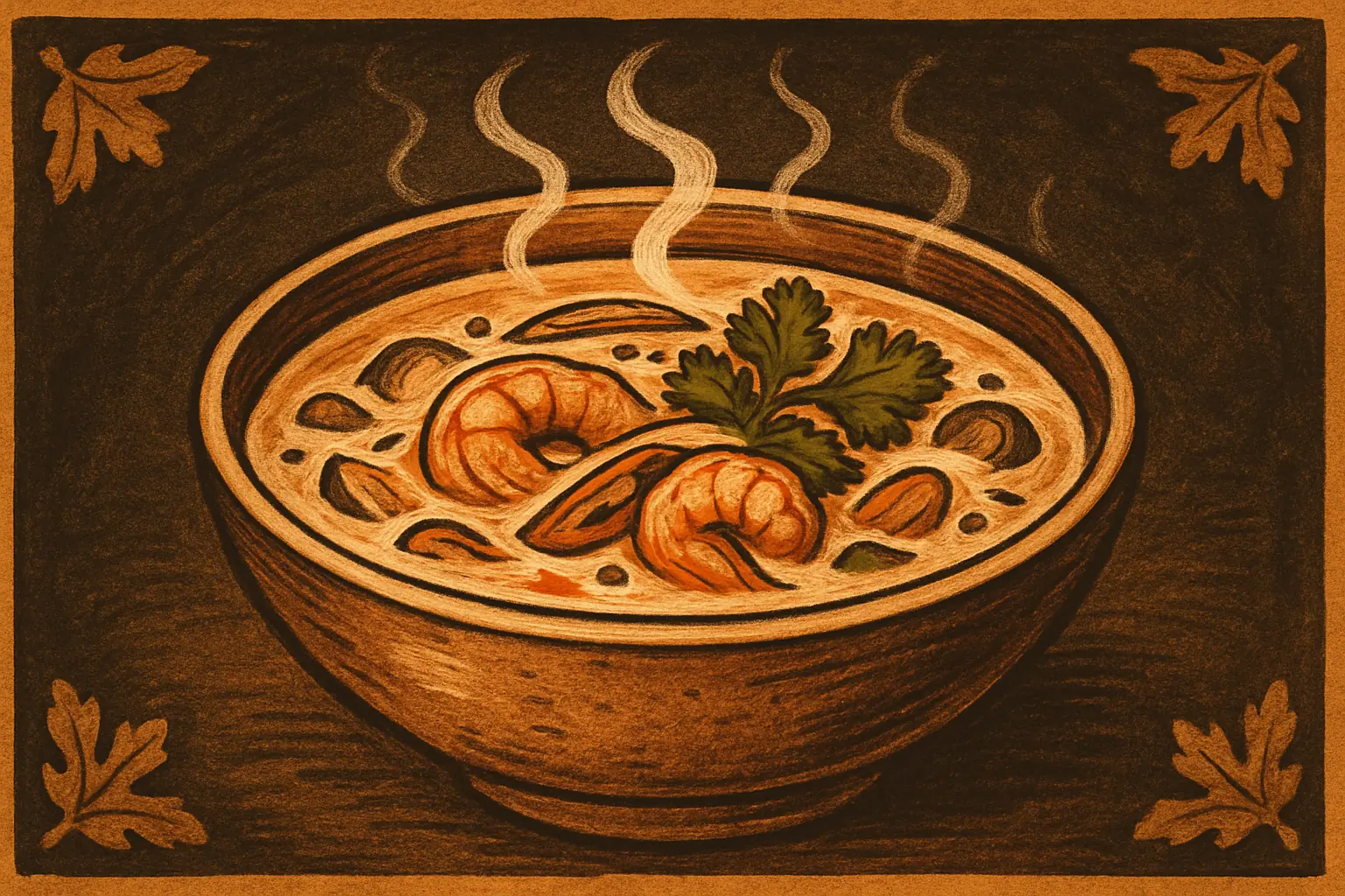 Illustration for Coconut Thai Soup