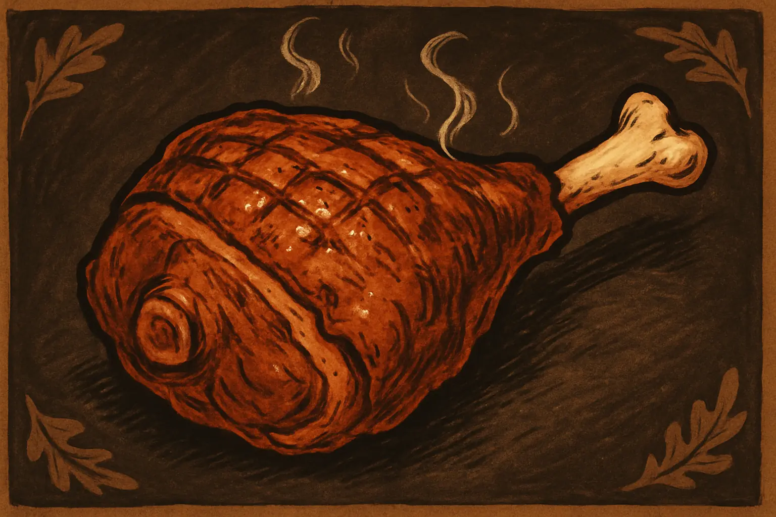 Illustration for Delicious Roasted Lamb Leg (no Rosemary!)