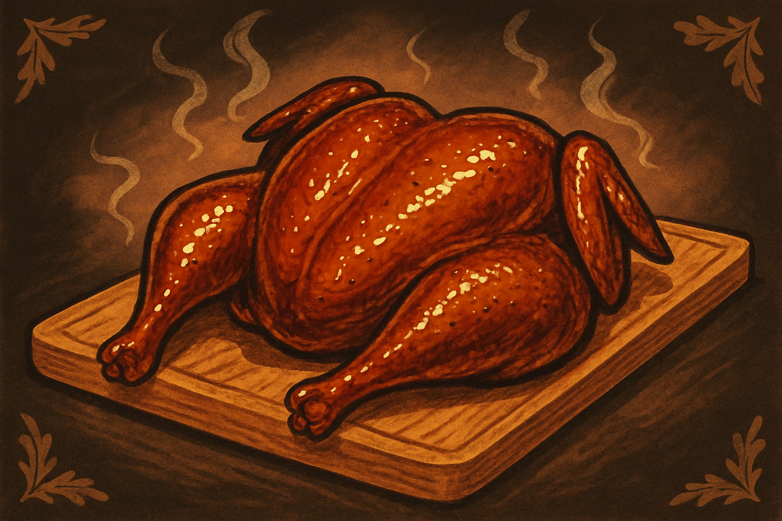 Illustration for Kansas City Honey-Glazed Smoked Turkey