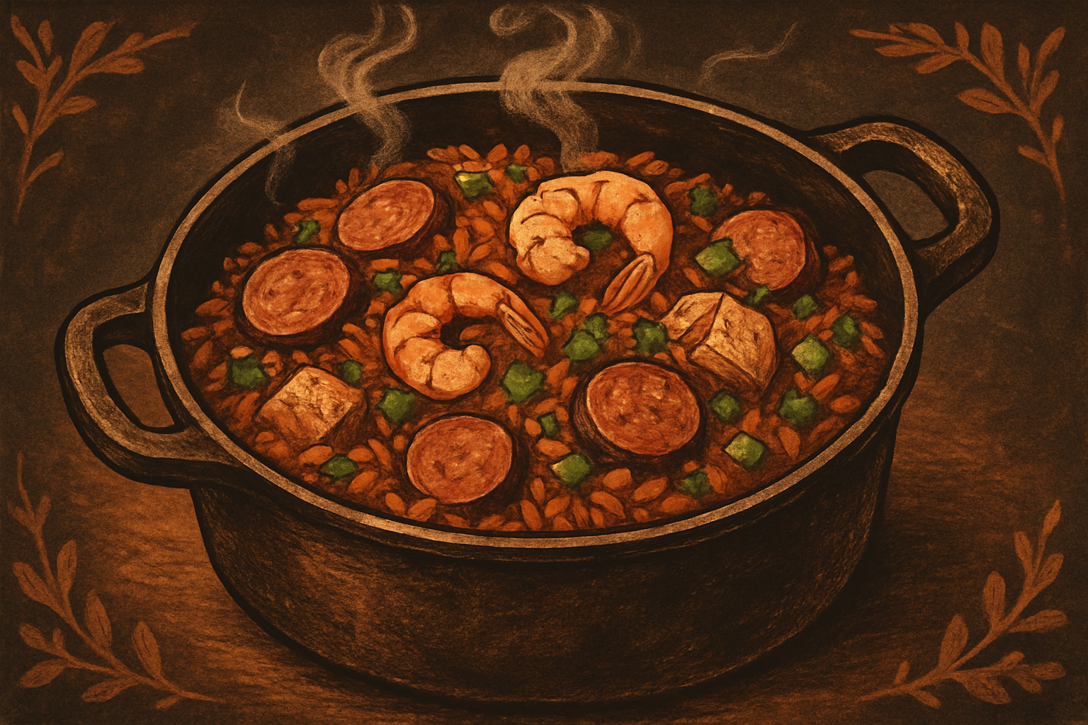 Illustration for Low & Slow Smoked Creole Jambalaya