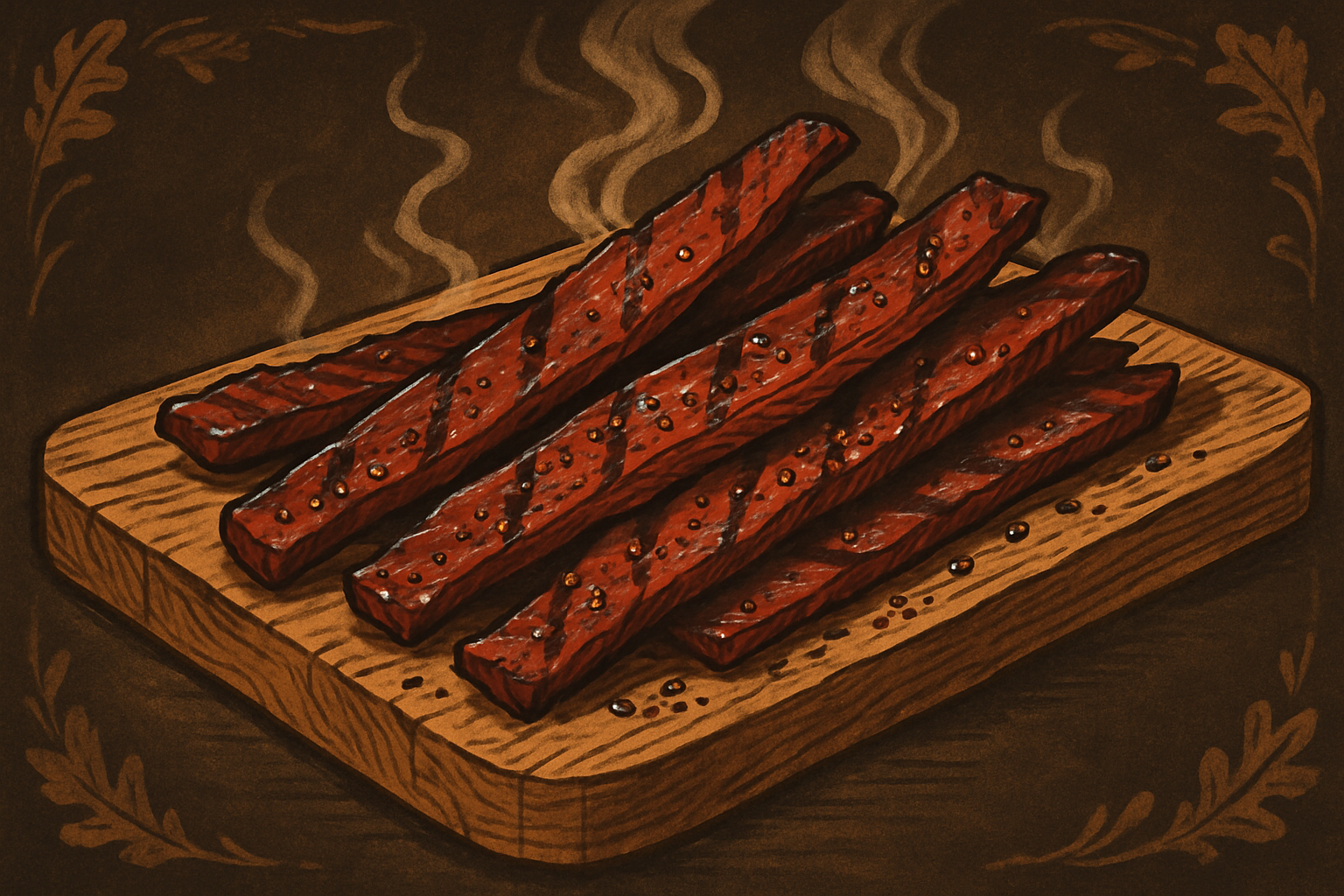 Illustration for Smoked Pork Chop Jerky