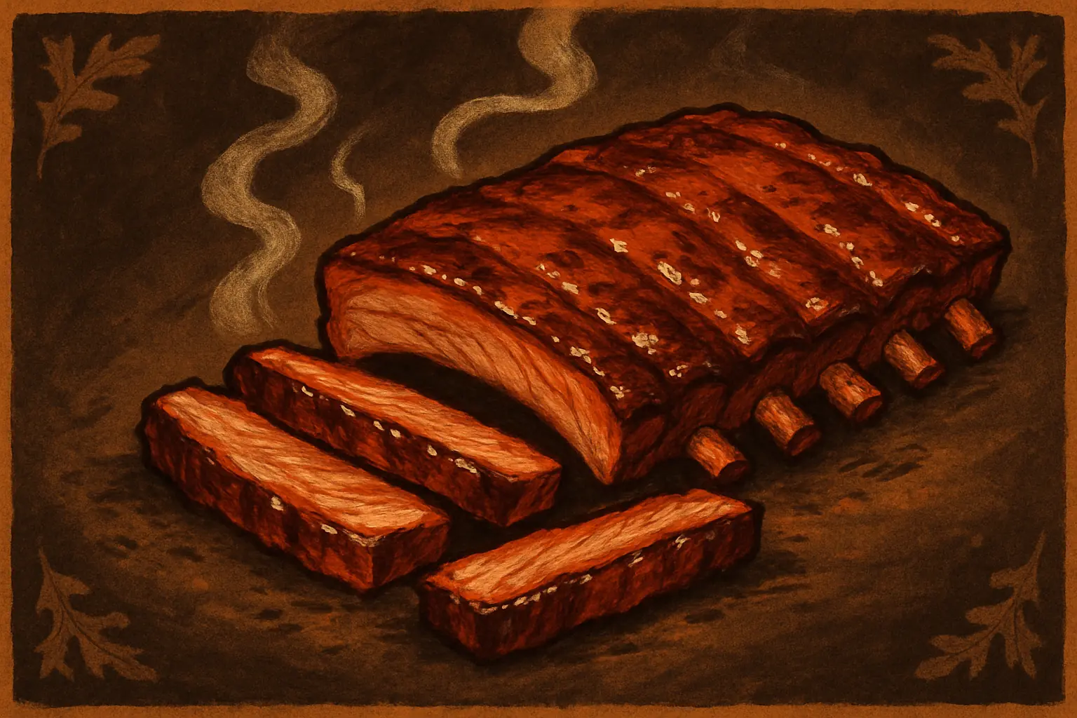 Illustration for Smoked Pork Ribs - The Long Way (but the best way)