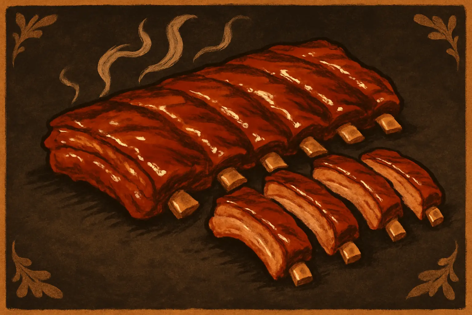 Illustration for Texas Style Beef Ribs